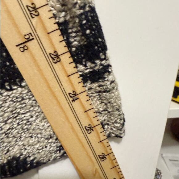 Lucky Brand Aztec Open Front Cardigan Women’s 1X Black Cream Knit Sweater - Picture 10 of 10